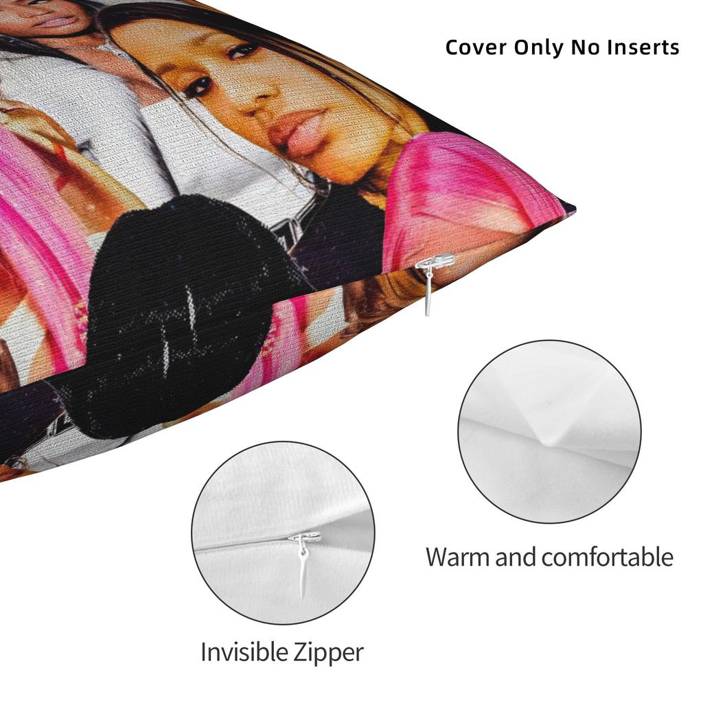 Federe per cuscino Nicki Minaj Pink Friday 2 Tour Federa divertente per divano, poltrona, letto, design per soggiorno Copricuscino