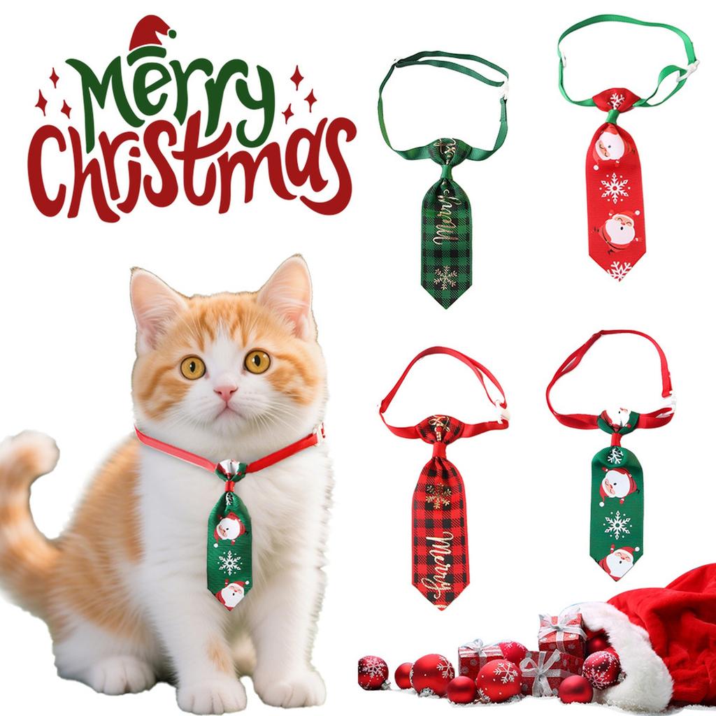 Christmas Pet Bow Tie Collar Decoration for Cats Dogs Holiday Costume