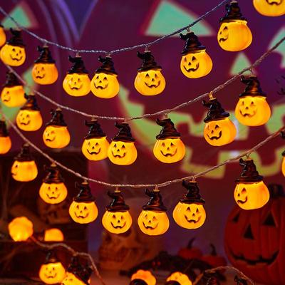 Halloween LED Pumpkin String Fairy Lights - Perfect for Party Ambiance and Decor