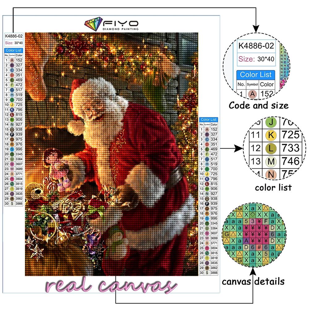 Cross Stitch Kit DIY Diamond Embroidery Christmas Tree Santa Snowman Diamond Painting Home Decor