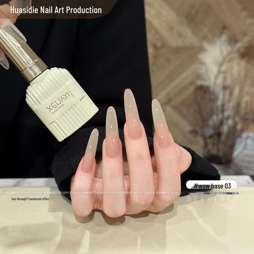 Xiaoying Wow Nail Art Set: 3 Color Gel Polish, 15ml Nude Base Light Therapy