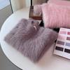 Soft Waxy Imitation Mink Fleece Sweater Women's Pullover Mohair Warm Knitted Jacket Autumn and Winter New Loose Women