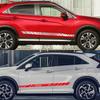 For Mitsubishi ECLIPSE CROSS Car Door Side Skirt Sticker PVC Racing Sport Stripes Vinyl Decal Auto Body Decoration Accessories