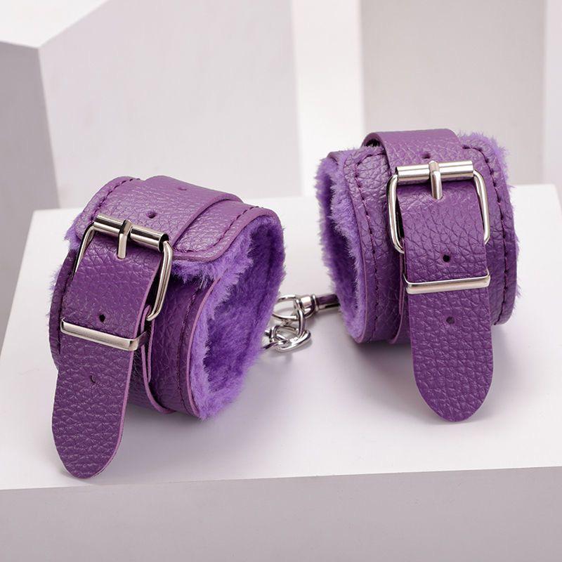 Plyšový kotníkový a poutový set - Erotické omezovací hračky