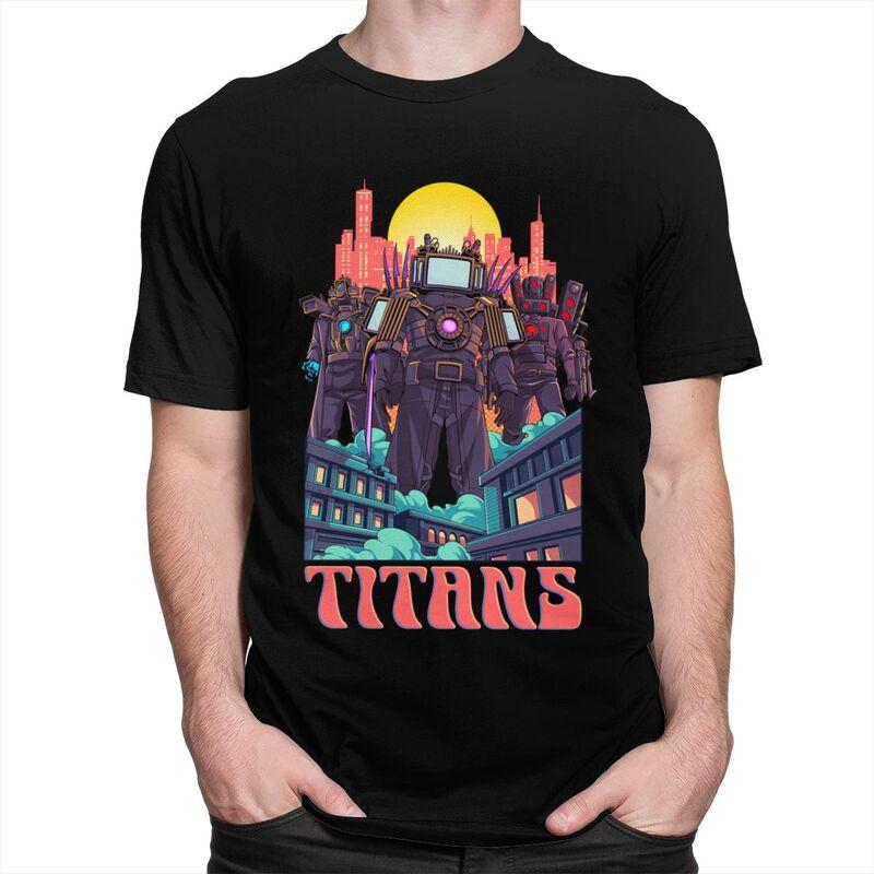 Custom Hot Game Titan Speakerman Skibidi Toilet T Shirts for Men Pure Cotton Tees Tshirts Fashion Tshirt Clothing