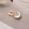 Elegant Flower Sleeve Button Brass Base Button Cover Clip Heart Shape Cufflinks  Suit Accessories