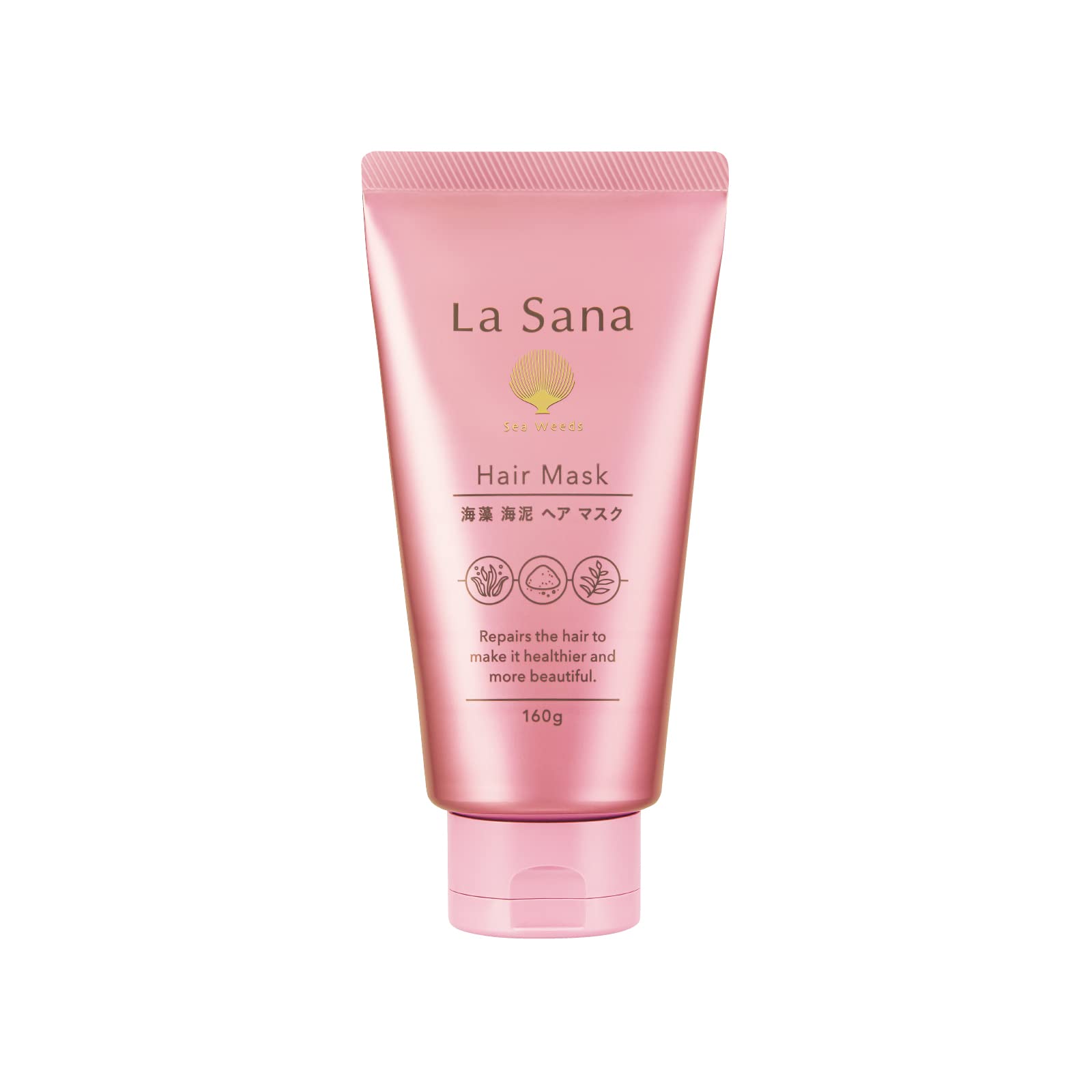La Sana Seaweed and Sea Mud Hair Mask (160g / Sweet and Sour Rosehip Scent) - Damaged Hair Care / Treatment / Hair Mask