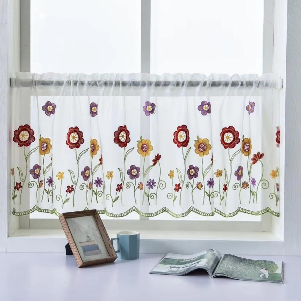 39.4x19.7 Inch Sheer Valance Curtain Window Drape Shades  Living Room Decoration