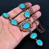 Sleeping Beauty Turquoise Necklace, Copper Electroformed Jewelry, Gemstone Necklace, Gift For Her Handmade Dainty Jewelry