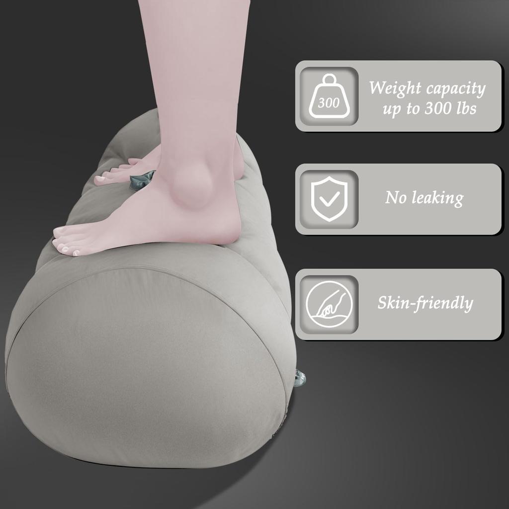 Sex Pillow Couples Sex Toys, Heart Shaped Inflatable Cushion Furniture for Bedroom Dildo Mount, Upsize Wedge with Bondage Cuffs, Cross Strap, Nipple