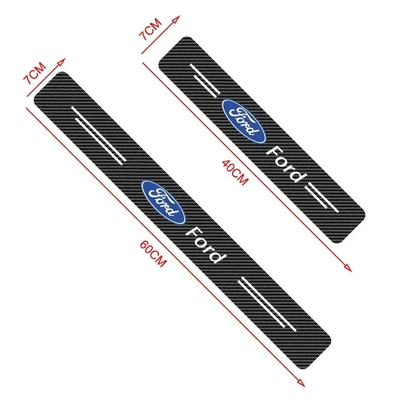 Car Sticker 2026 Ford New 2025 Hot Carbon Fiber Car Door Threshold Protective Sticker For Ford Escape Kuga Mondeo Ecosport Fiest