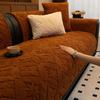 Shu Cotton Velvet Leather Sofa Cushion Winter Light Luxury High-end Plush Cushion Sofa Cover Cover Cloth