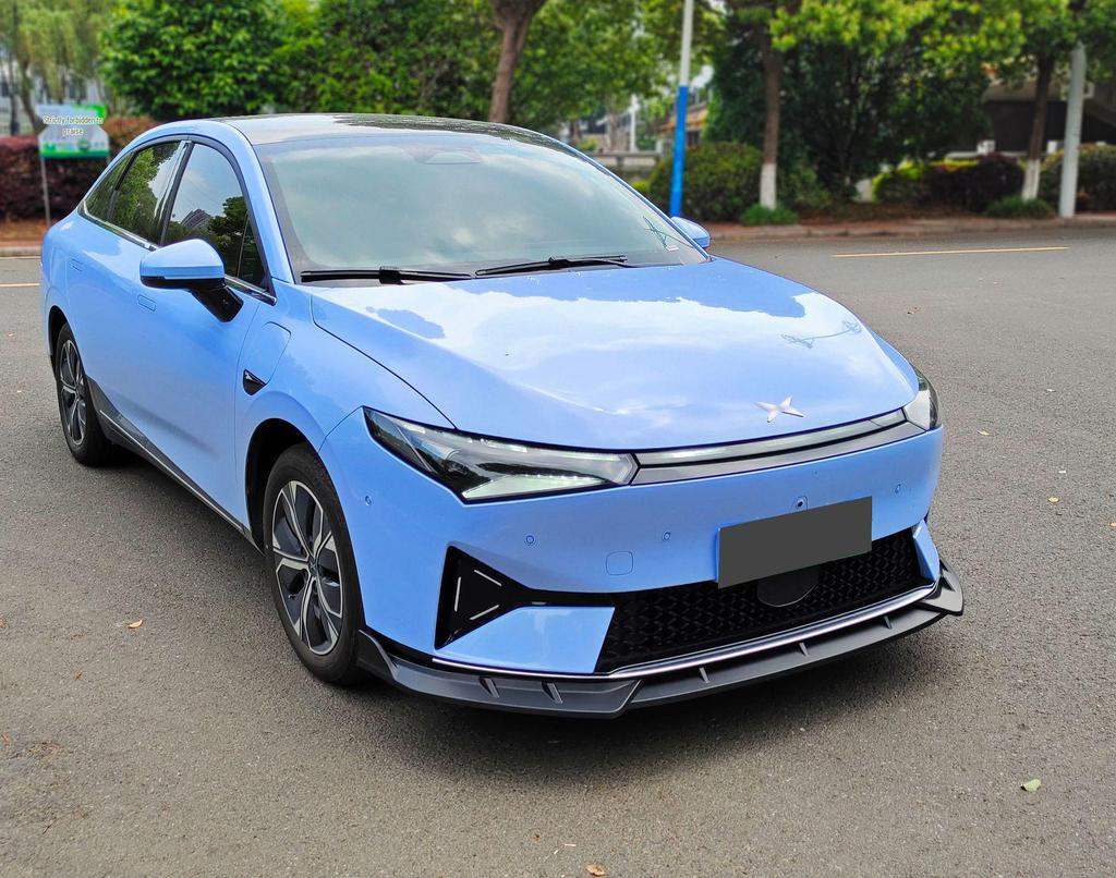 Xpeng P5 Front Lip, Rear Spoiler, Wind Deflector, Bumper Kit, and Corner Guards.