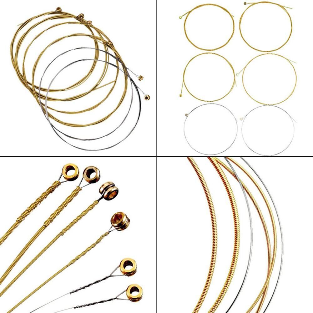 10 Sets of 6 Guitar Strings Replacement Steel String for Acoustic Guitar 1st-6th