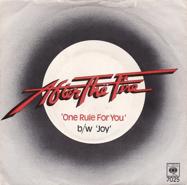 

7inch Record AFTER THE FIRE - One Rule For You SCBS7025 CBS 1979 UK Rock Used