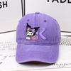 Kuromi Letter A-Z Baseball Cap for Women Sanrios Summer Adjustable Sun Hat Anime Cute Retro Sunbonnet Adult Headgear Kids Gifts