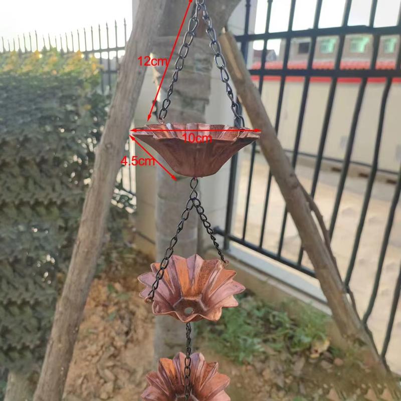 1Pcs Water Supply Chain Decoration Outdoor Rain Chain Metal Japanese Style Eaves Drainage Chain Villa Courtyard Rain Chain