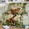 1PC Custom Name Baby Deer Nature Outdooor Flannel Blankets Throw Blanket All-Season Throw Gift Bedspread for Couch, Bed, Camping Holiday Birthday Gift