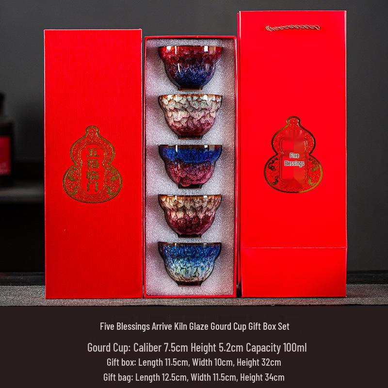 Ceramic Tea Tasting Cup Gift Set - Ideal for Festivals, Souvenirs, and Business Gifts