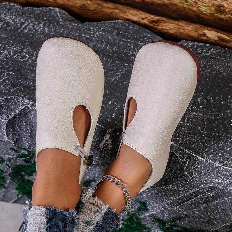 Damen-Slipper mit weicher Sohle, neue Herbst-Doudou-Schuhe, Übergröße, flache Sohle, runde Spitze, lässige Damenschuhe