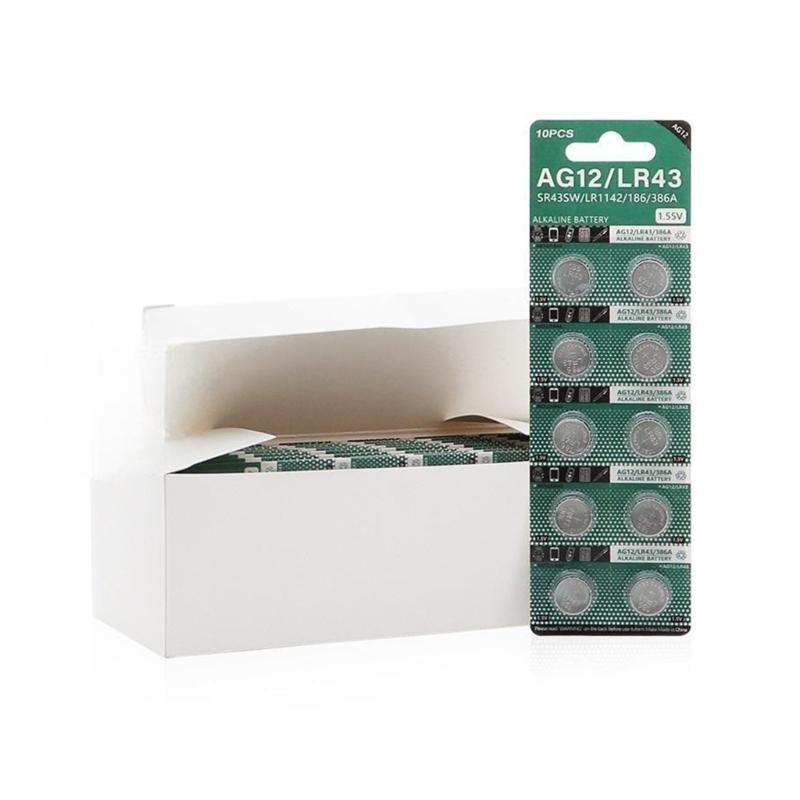 Pack of 10/20/30/40pcs AG12/LR43 Button Cell Batteries SR43SW LR1142 186 386A Coin Cells for Watches Remote Toy