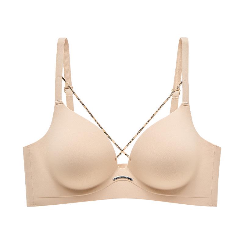 Leopard Print Wire-Free Push-Up Bra with Anti-Sagging Side Support