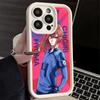 Phone Case for iPhone 17 Air 16E 15 16 Pro Max Anime Blue L-Lock Desgin Cover 14 Plus 13 12 Mini Soft Shell Silicone Fundas