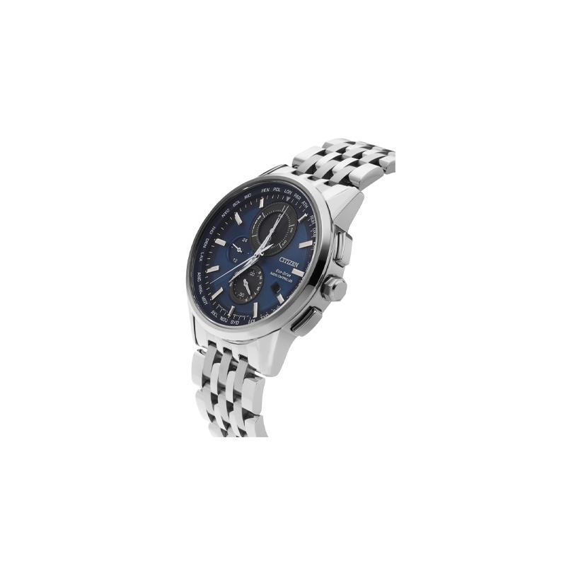 Citizen Serie Eco-Drive Impermeabile Casual Moda Solare Quarzo Cinturino in Acciaio Orologio da Uomo Quadrante Blu