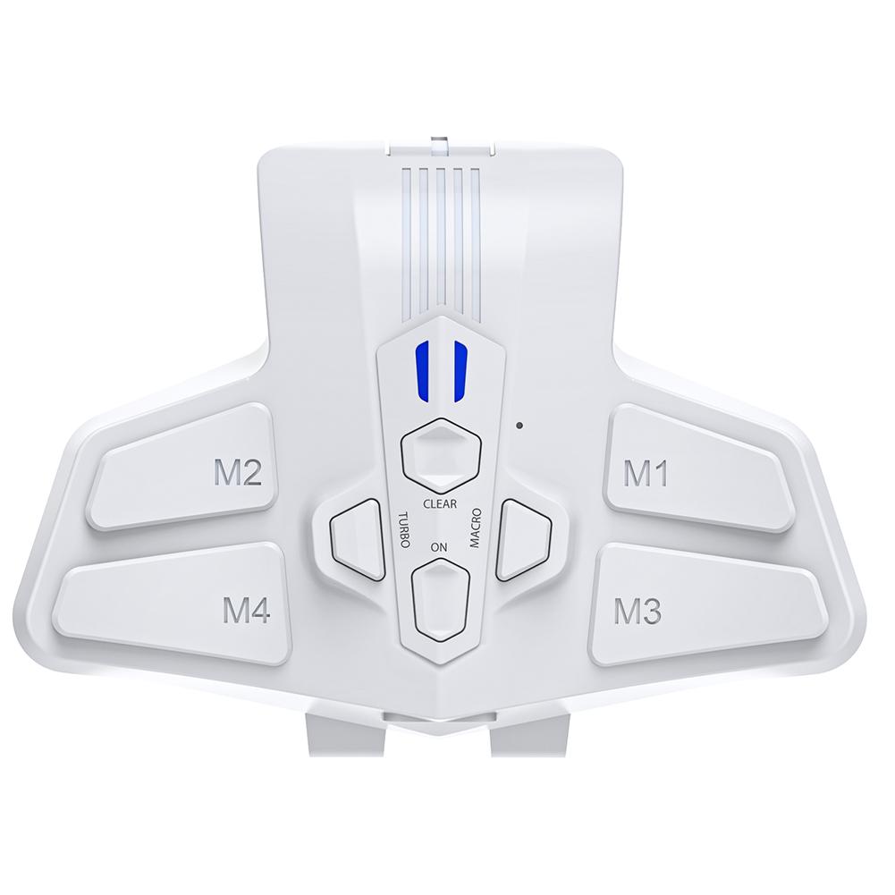 Backplate Programable Remap Kit for PS5 DualSense Gamepad PC Back Buttons with Turbos Macro Function RGB Back Paddles Attachment