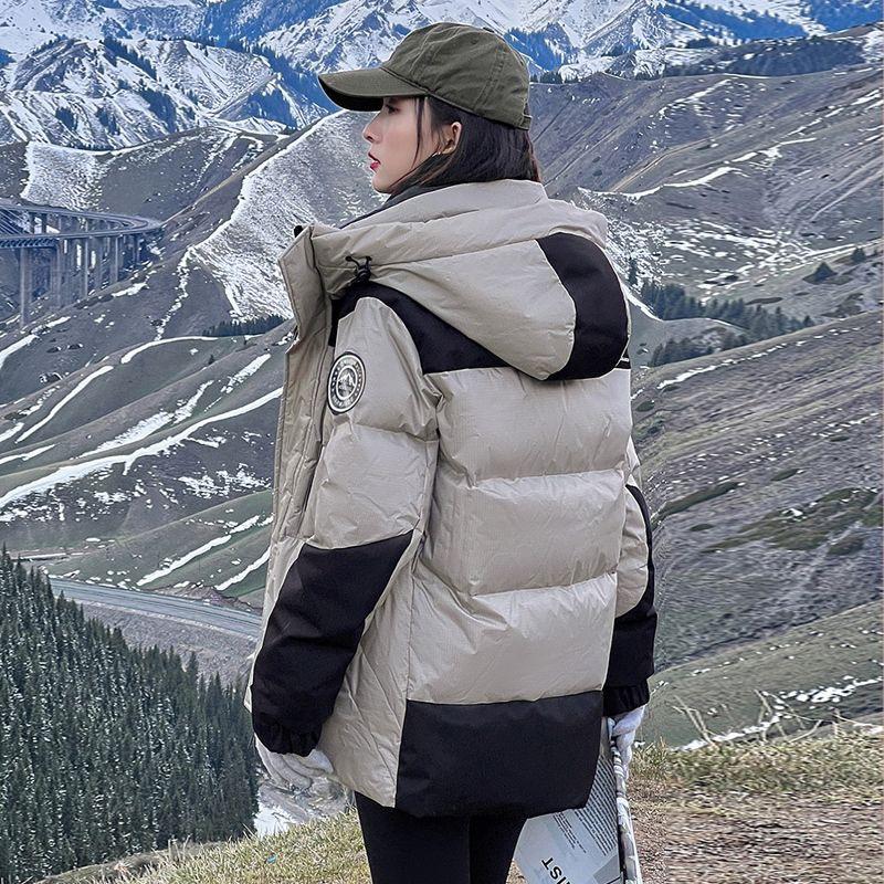 Autumn and Winter Down and Cotton Jackets for Female Workers Clothing , Thick Korean Cotton Jackets, Couple Jackets