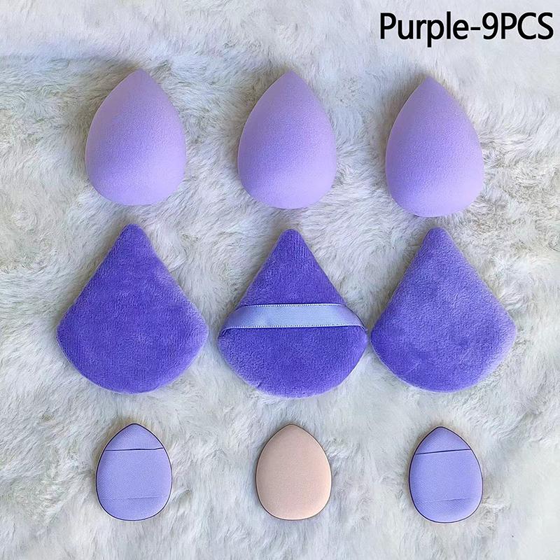 

9/12 шт. набор спонжей для макияжа Beauty Egg Soft Cosmetic Puff Foundation Sponge Powder Puff Women Makeup Accessories Beauty Tool Kit 9PCS