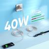 Dual 40W USB C Ladestecker mit 6FT USB-C auf C/iWatch Magnetischem Schnellladekabel für Apple Watch Series und für iPhone 15