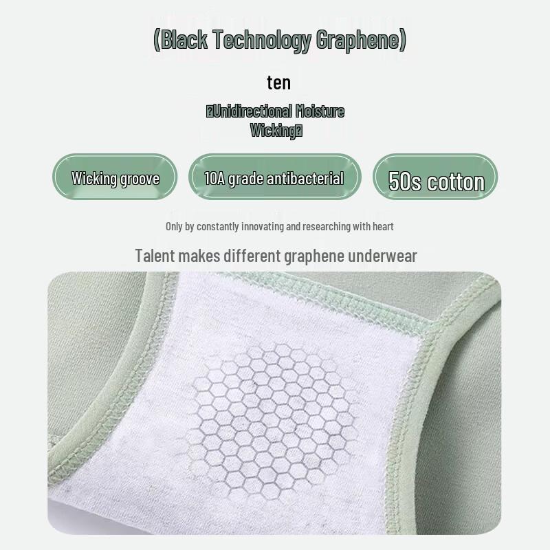 FitonTon Women's Antibacterial High-Waist Cotton Briefs (4-Pack)