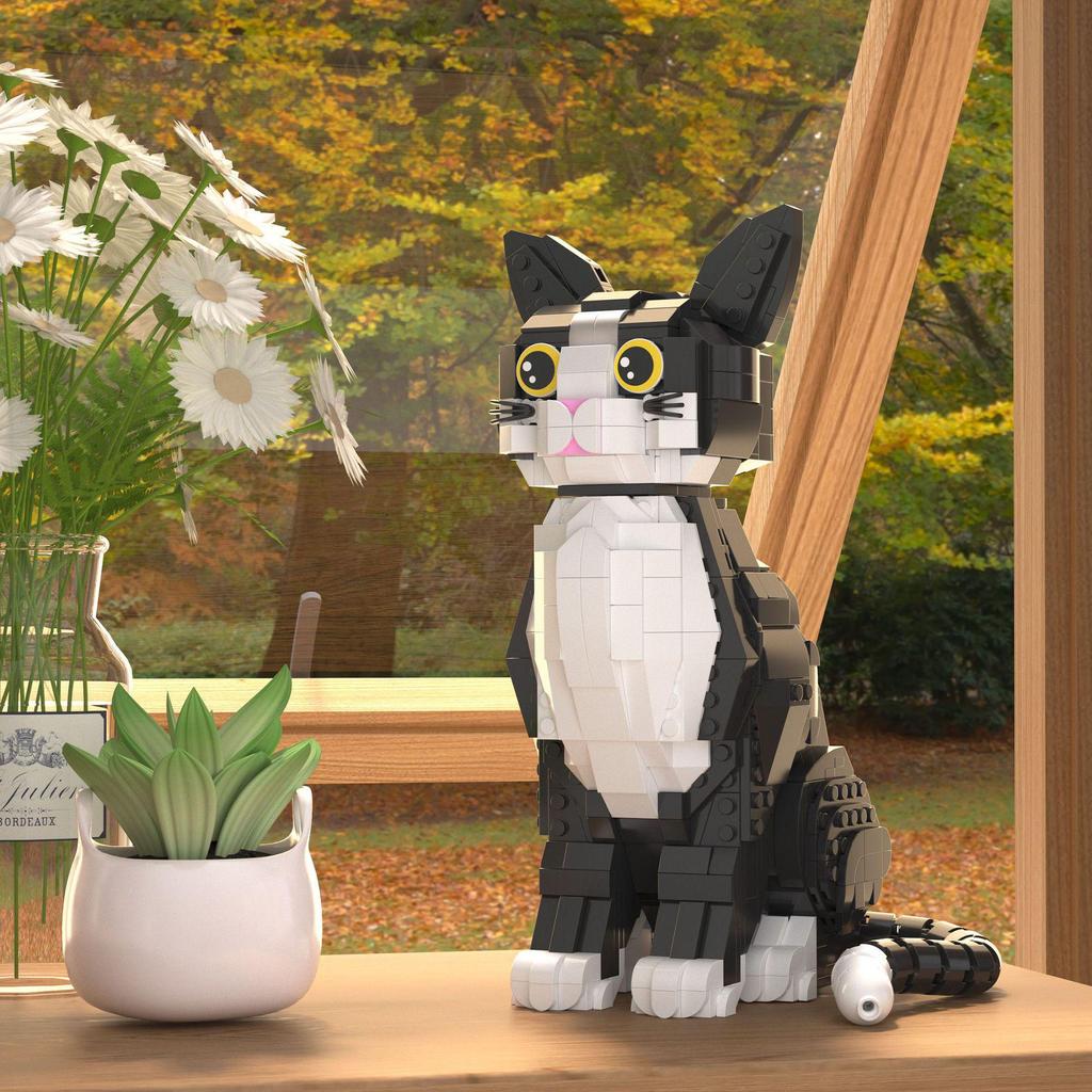 Zhegao Tuxedo Cat Mini Building Blocks - Educational Toy for Kids