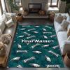 Philadelphia Eagles Personalized Name Floor Mat Suitable For Game Room Foyer Kitchen Decorate Room Antislip Rug Anime Office Decor