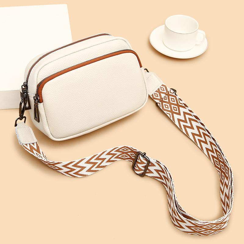 Leather Niche High-End Bag Women'S Simple Fashion Portable Shoulder Bag Crossbody Small Square Bag