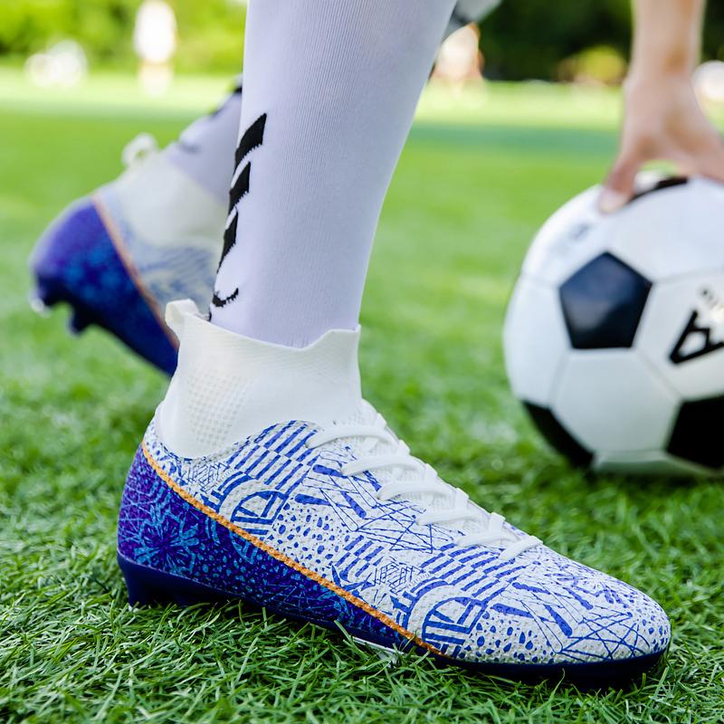 Herren Fußballschuhe Große Größe Ultraleichte Fußballschuhe Jungen Sneakers Rutschfeste AG/TF Fußballschuhe Stiefeletten Unisex