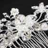 Women's Wedding Flower Rhinestone Faux Pearl Hair Clip Bridal Hair Comb Jewelry