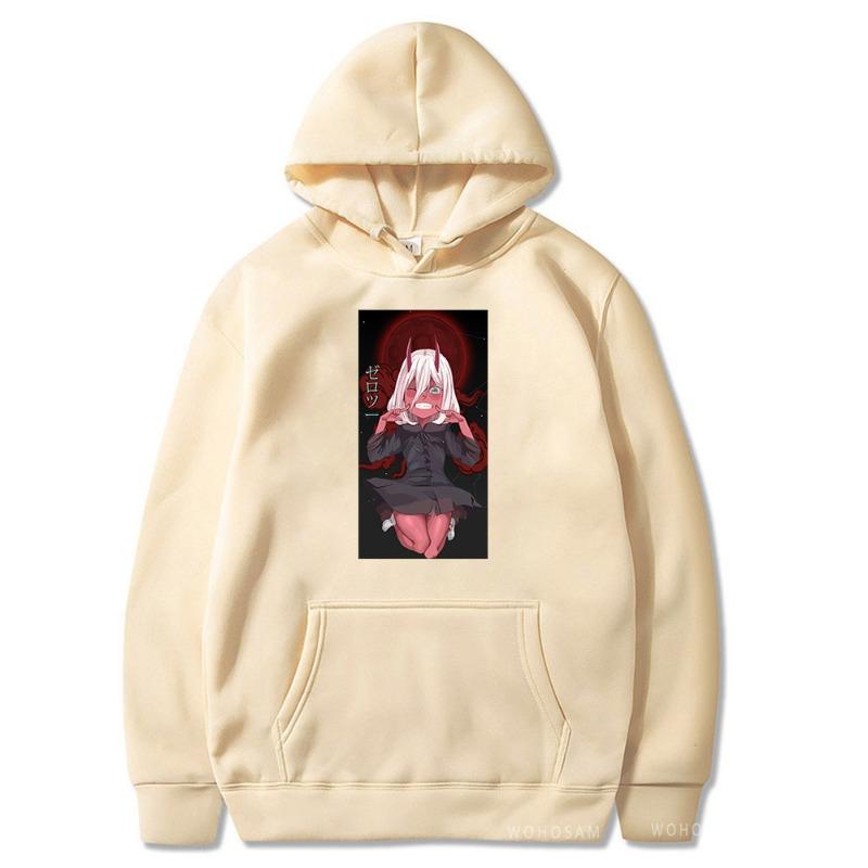 DARLING in The FRANXX Hoodie Men's and Women's Harajuku Pullover Street Wear Unisex Autumn Winter Plushed Brand Sweater
