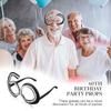 Number Crystal Frame Party Dress-up Glasses for Adults Birthday Christmas Party