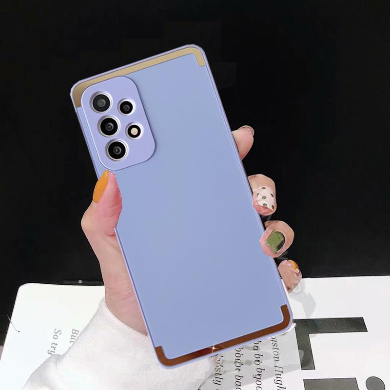 Funda Mate Suave de Silicona con Marco de Espejo para Samsung Galaxy A53 A33 A73 A23 A12 A51 S20 S21 S22 Redmi Note 11 10A 10C iPhone 14 13 12 11 Pro Max Cubierta