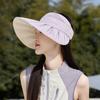 UV-protective open-top hat for women, Korean style, with large brim that makes the face appear smaller, sun hat for outdoor activities, beach,