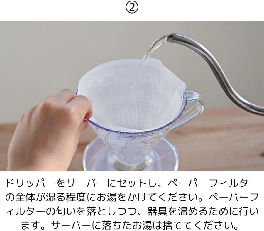 No-brand product Hario V60 Paper Filter 03M VCF-03-100M Unbleached Cone Dripper Filters 200 Sheets 2 Bags x 100 for 1-6 Cups Made in Japan Coffee