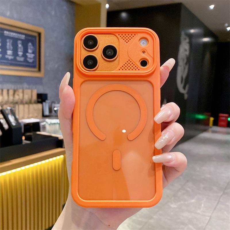 Transparent Magnetic Case for iPhone 17 Pro Max, Apple 16, Drop-Proof Protection