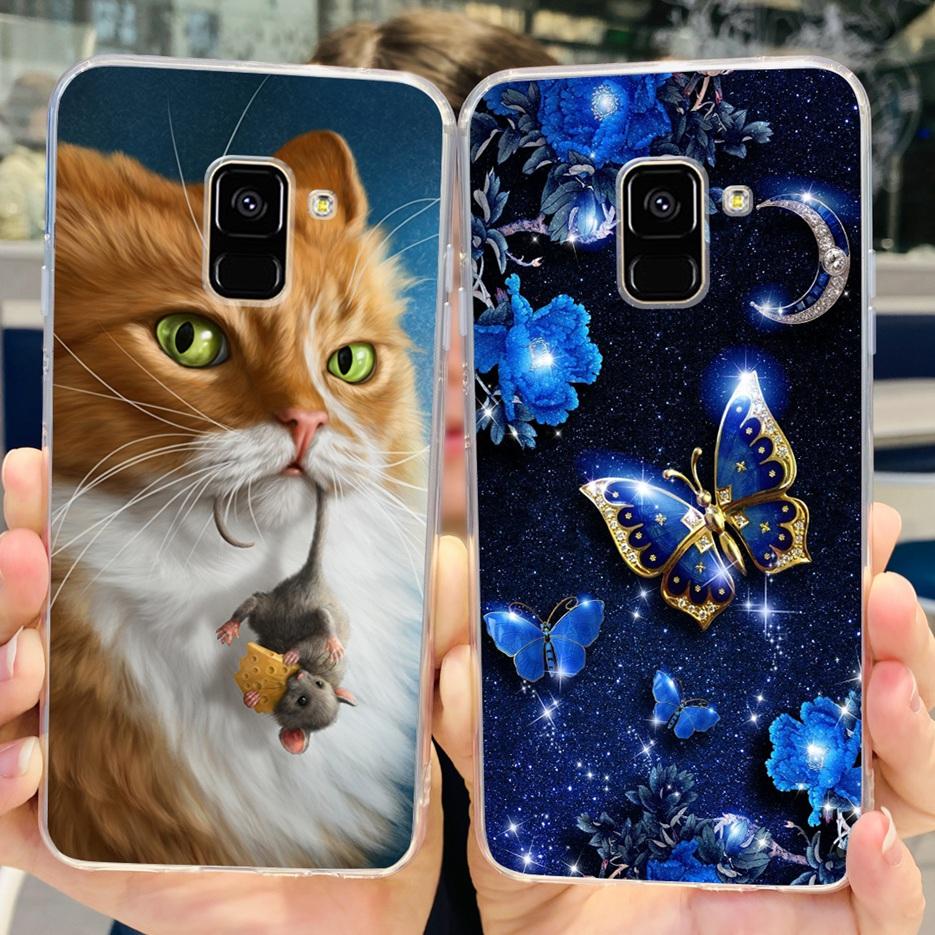For Samsung Galaxy A8 Plus 2018 Case SM-A730F Luxury Painted Cover Soft Silicone Phone Case For Samsung A8 2018 A530F A8+ Bumper