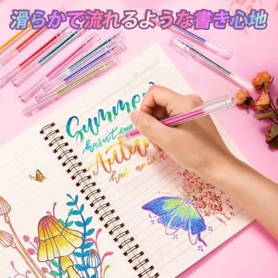 12 Colors Glitter Pen Gel Ballpoint Color Set Water-based Pastel Coloring DIY Notebook Children Sketching Doodling