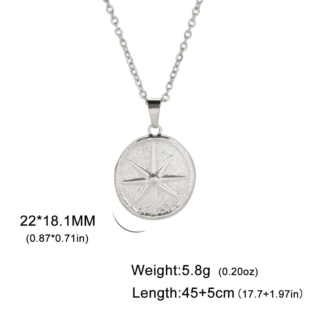 In Boho Sun Star Pendant Necklace for Women Stainless Steel Gold Choker Neck Chain Jewelry Birthday Gift