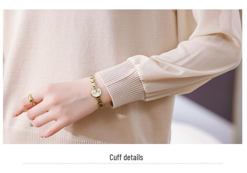 Mom's Spring Fashion Long-Sleeve Knit Top Set for Middle-Aged & Elderly Women