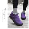 Cotton Shoes for Couples, Oversized Women's Shoes, Resistant Snow Boots with Thick Fleece, Short Boots for Warmth, Soft Sole, Low Cut Cotton Boots
