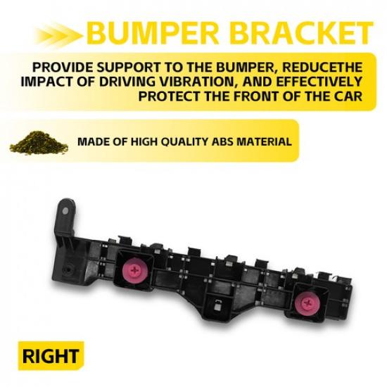 Front Left / Right Bumper Support Bracket Set For - Honda Pilot Black
